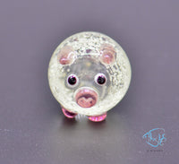 Load image into Gallery viewer, Glass Glowing Pig Ornament
