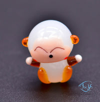 Load image into Gallery viewer, Glass Monkey Ornament - White Base
