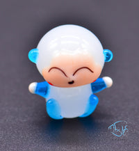 Load image into Gallery viewer, Glass Monkey Ornament - White Base
