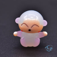 Load image into Gallery viewer, Glass Monkey Ornament - White Base
