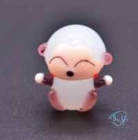 Load image into Gallery viewer, Glass Monkey Ornament - White Base
