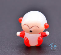 Load image into Gallery viewer, Glass Monkey Ornament - White Base
