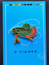 Load image into Gallery viewer, Imbellis Betta Enamel Pin
