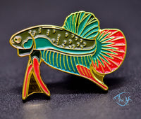 Load image into Gallery viewer, Imbellis Betta Enamel Pin
