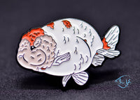 Load image into Gallery viewer, Sakura Ranchu Goldfish Enamel Pin
