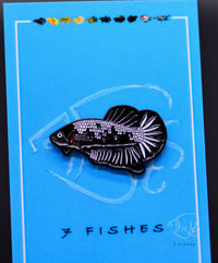 Load image into Gallery viewer, Black Samurai Enamel Pin
