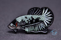 Load image into Gallery viewer, Black Samurai Enamel Pin
