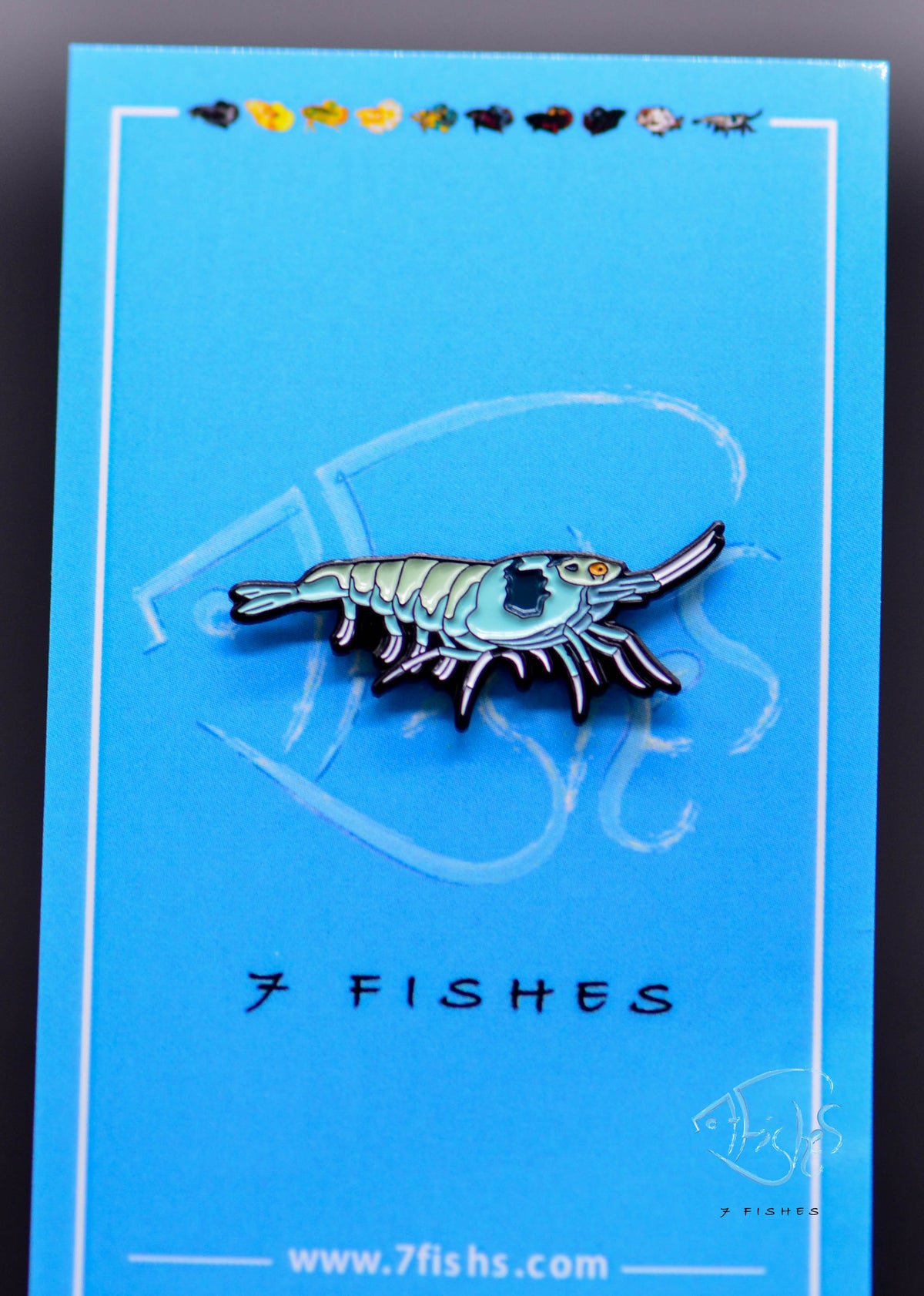 Blue Bolt Shrimp Enamel Pin
