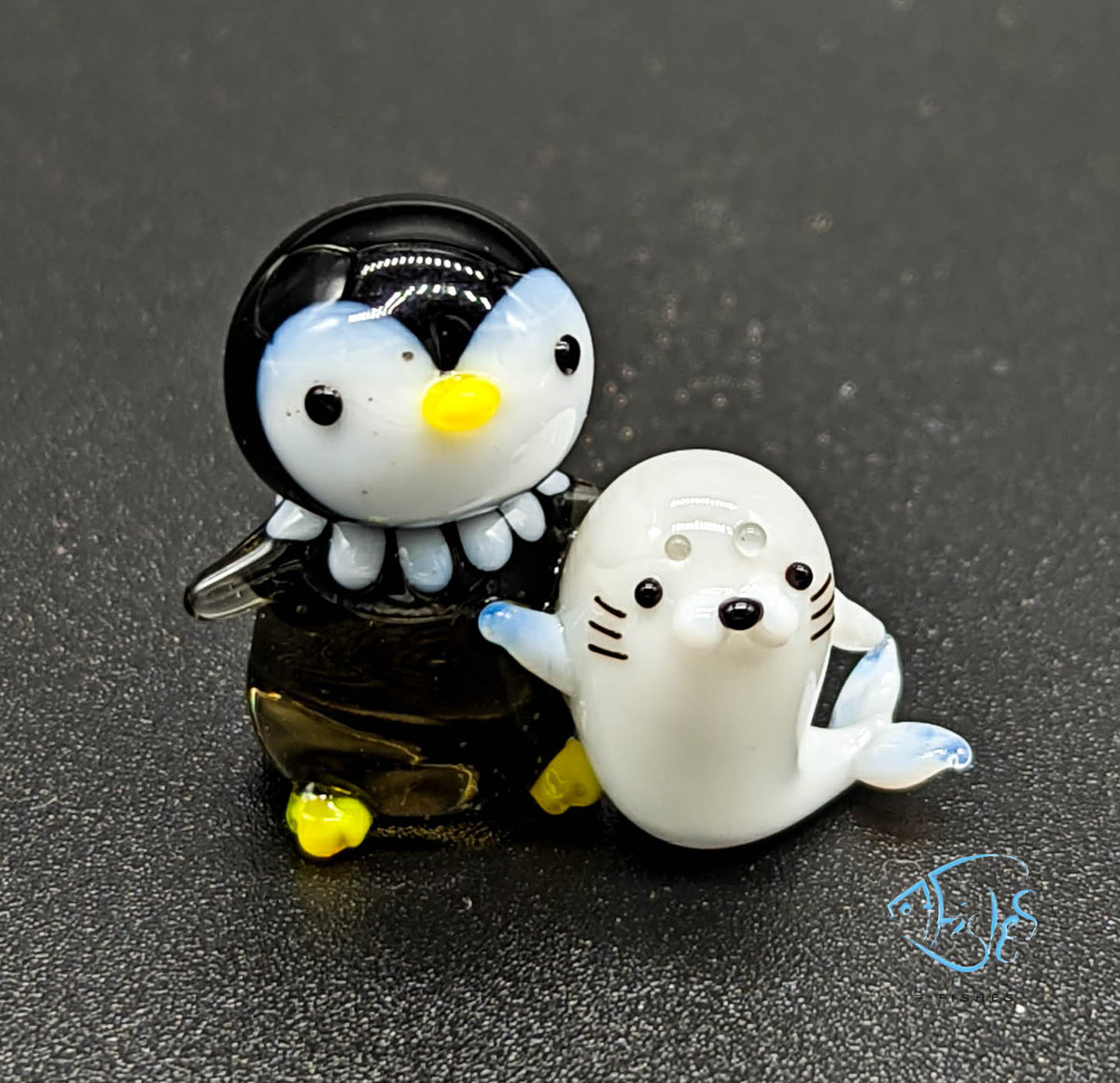 Glass Penguin & Seal Ornament